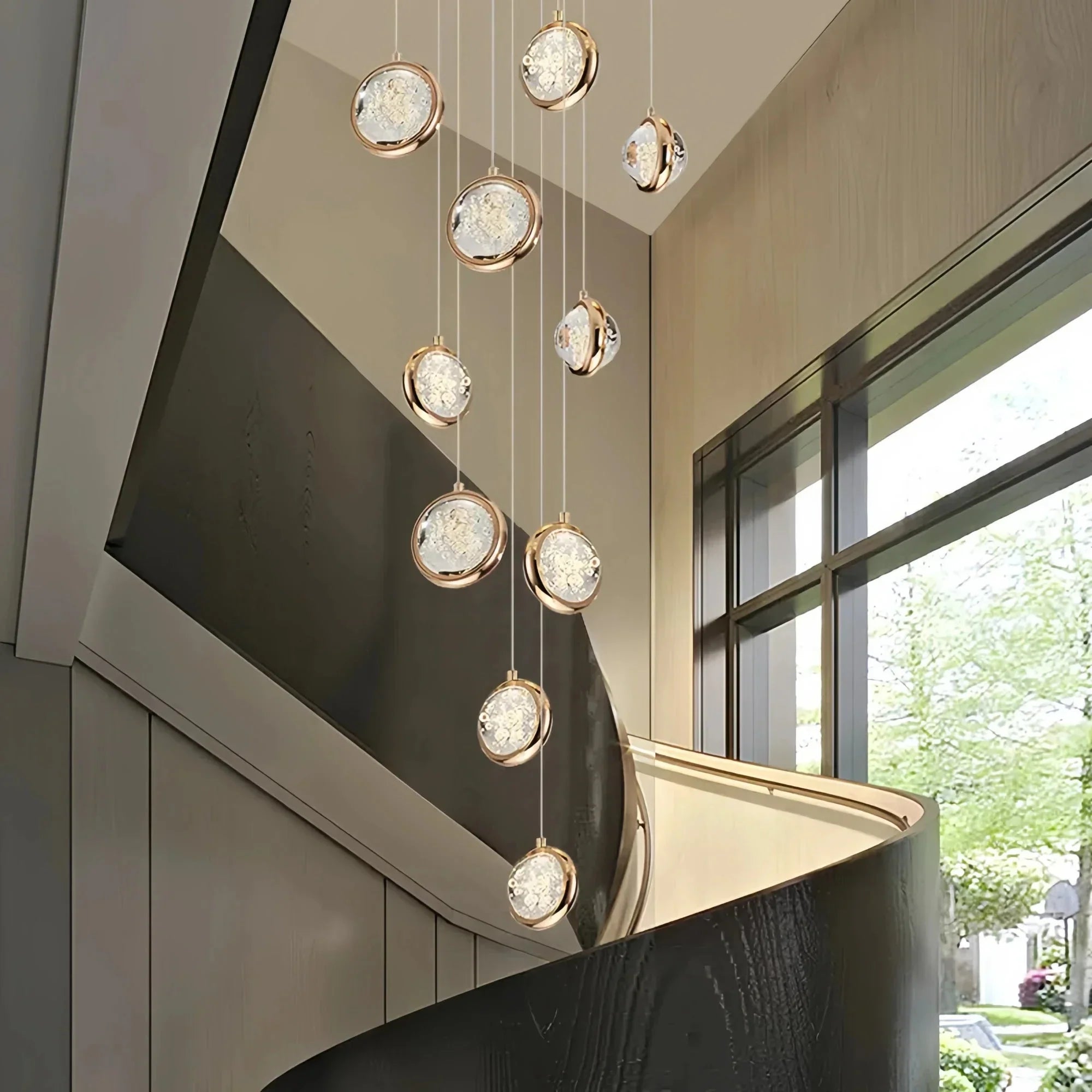 Reina Crystal Long Chandelier - Arialamps