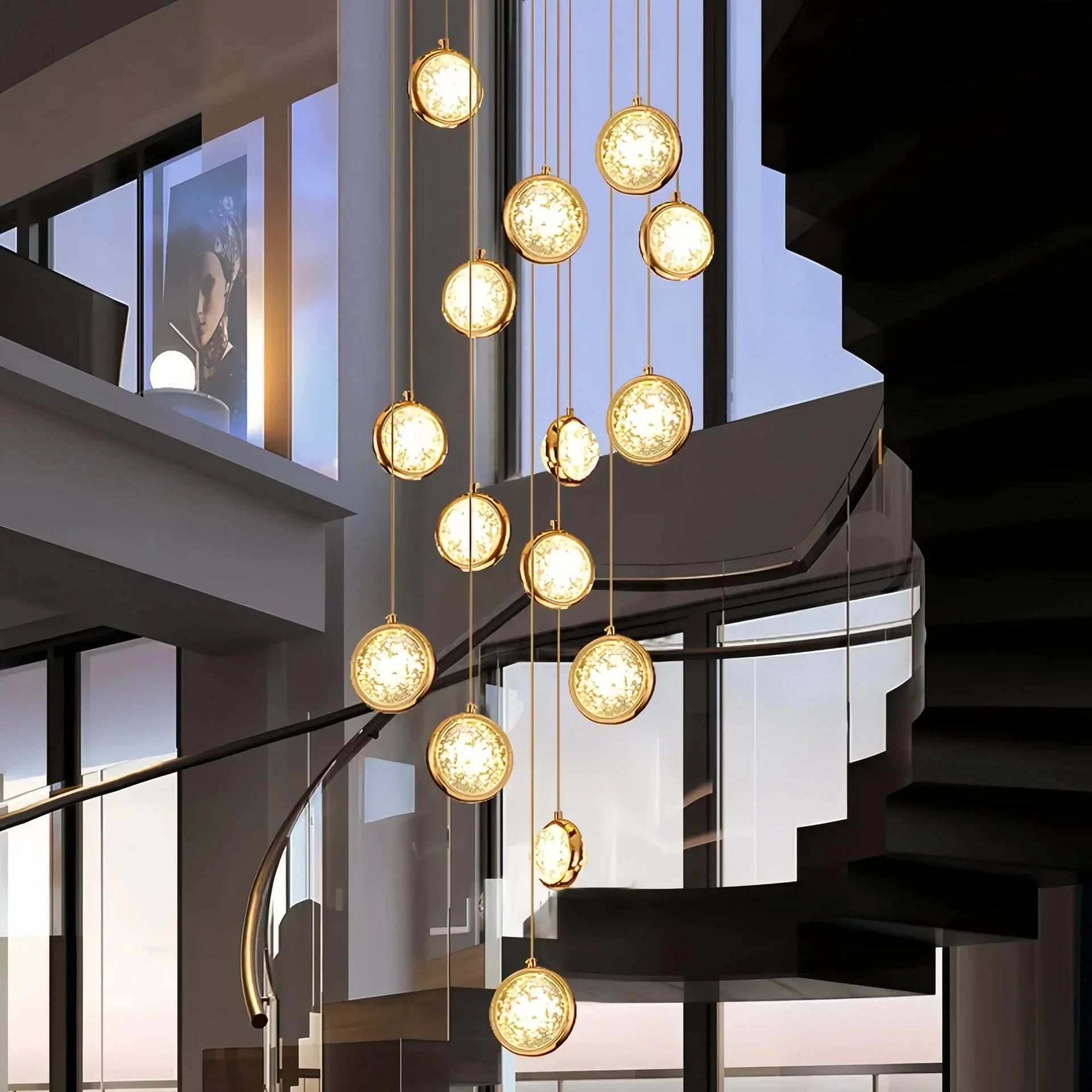 Reina Crystal Long Chandelier - Arialamps
