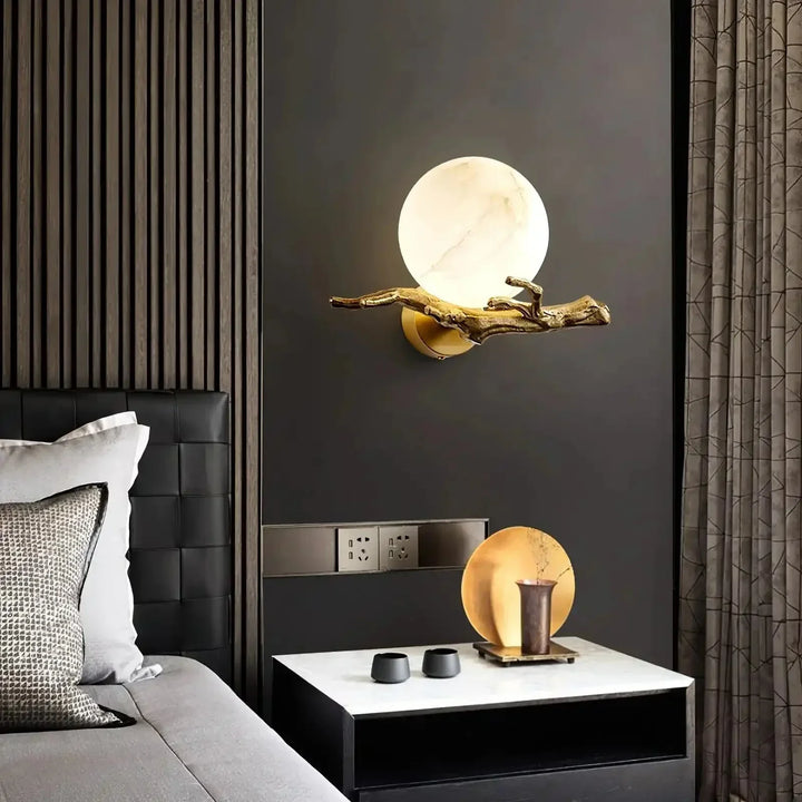 Retro Twigs Alabaster Wall Lamp - Arialamps