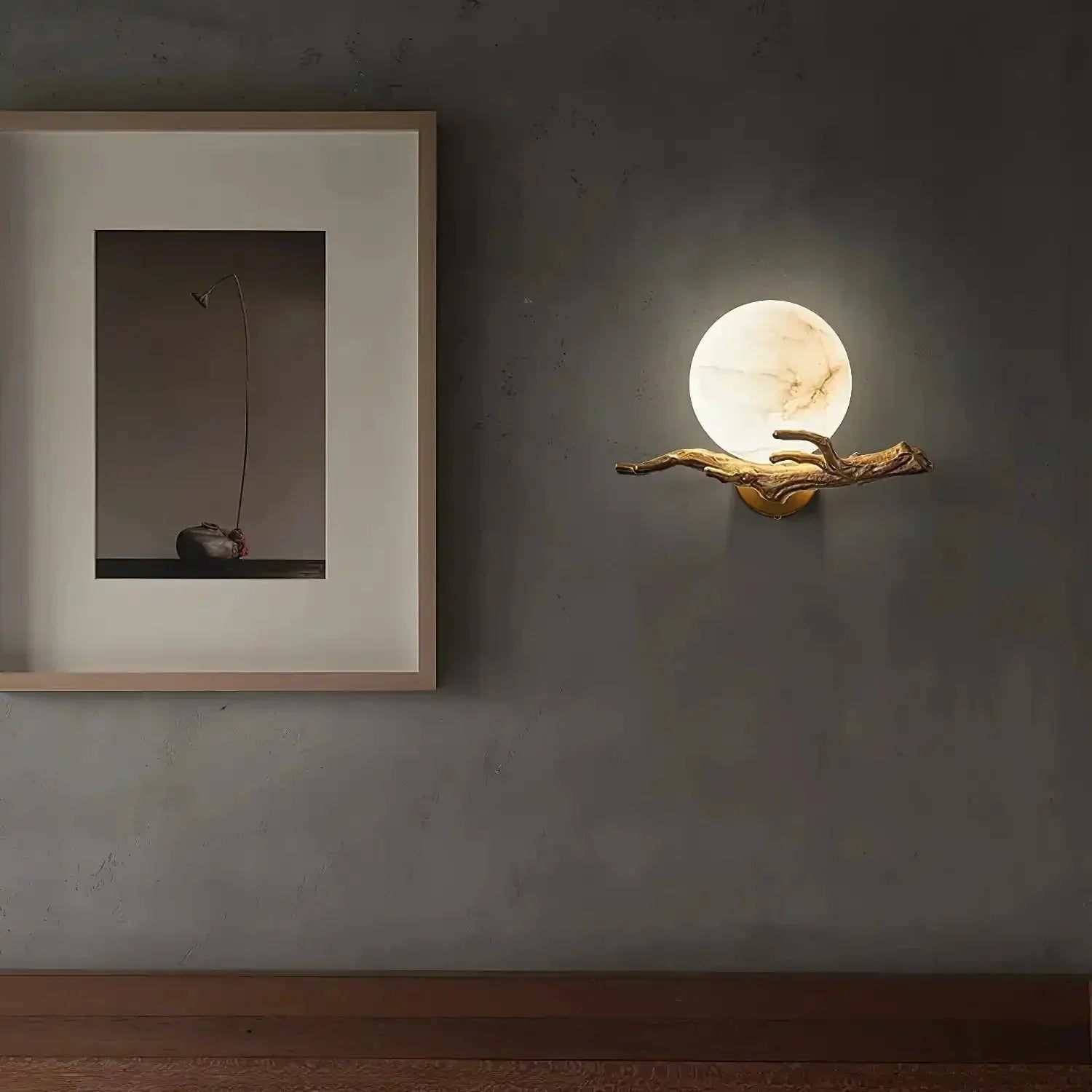 Retro Twigs Alabaster Wall Lamp - Arialamps