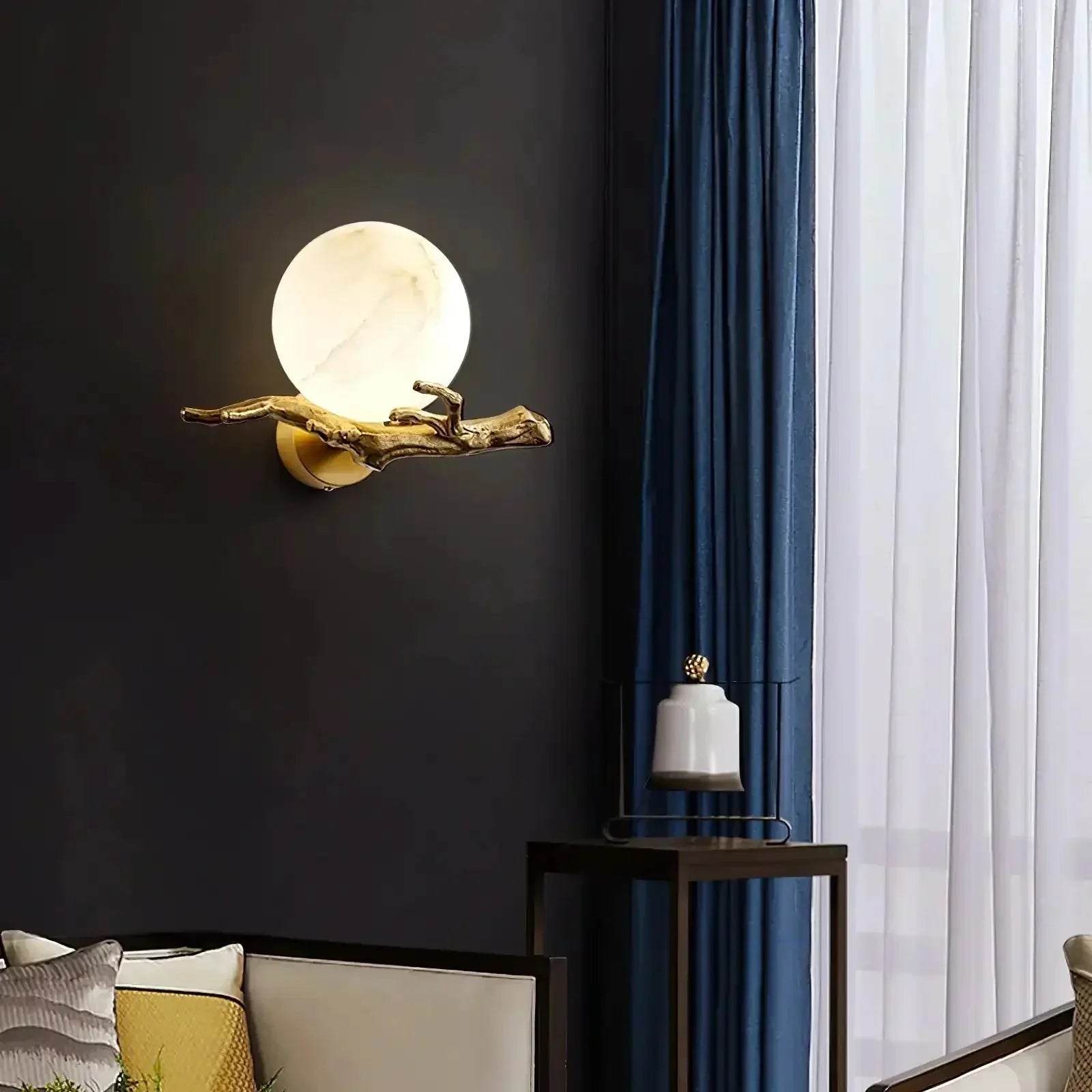 Retro Twigs Alabaster Wall Lamp - Arialamps