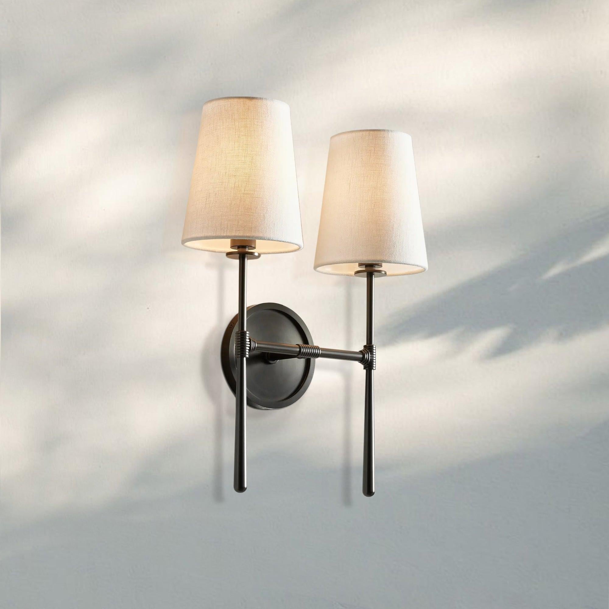 Rhodas 2-Light Wall Sconce-Bronze-