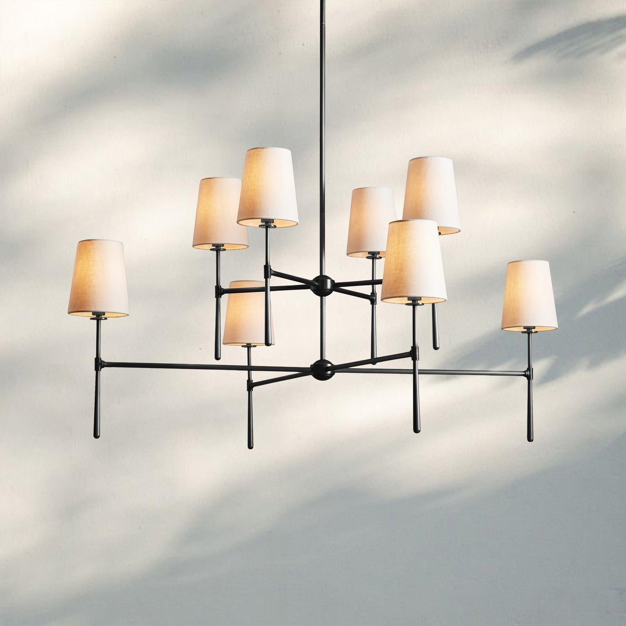 Rhodas 2-Tier Round Chandelier-48''-Bronze-