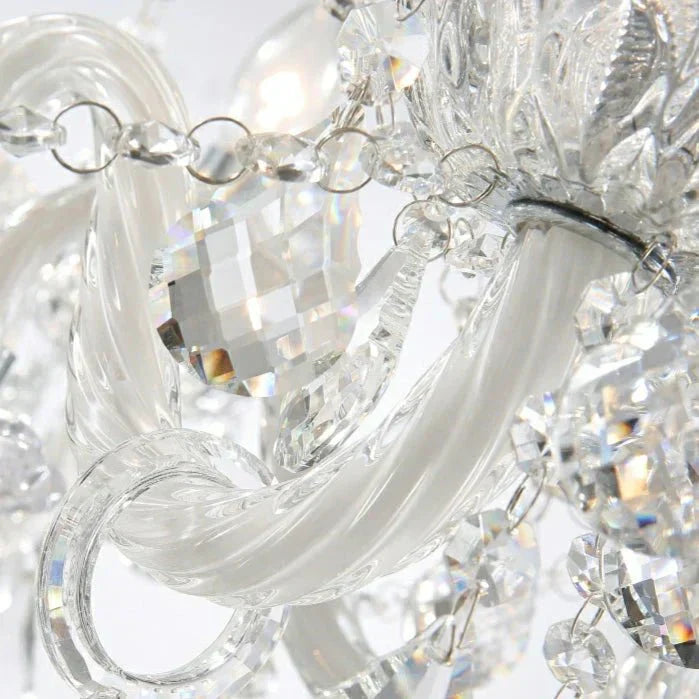 Rustic Antique European Candle Crystal Chandelier Popular Farmhouse Ceiling Light Fixture For Living Room - Arialamps