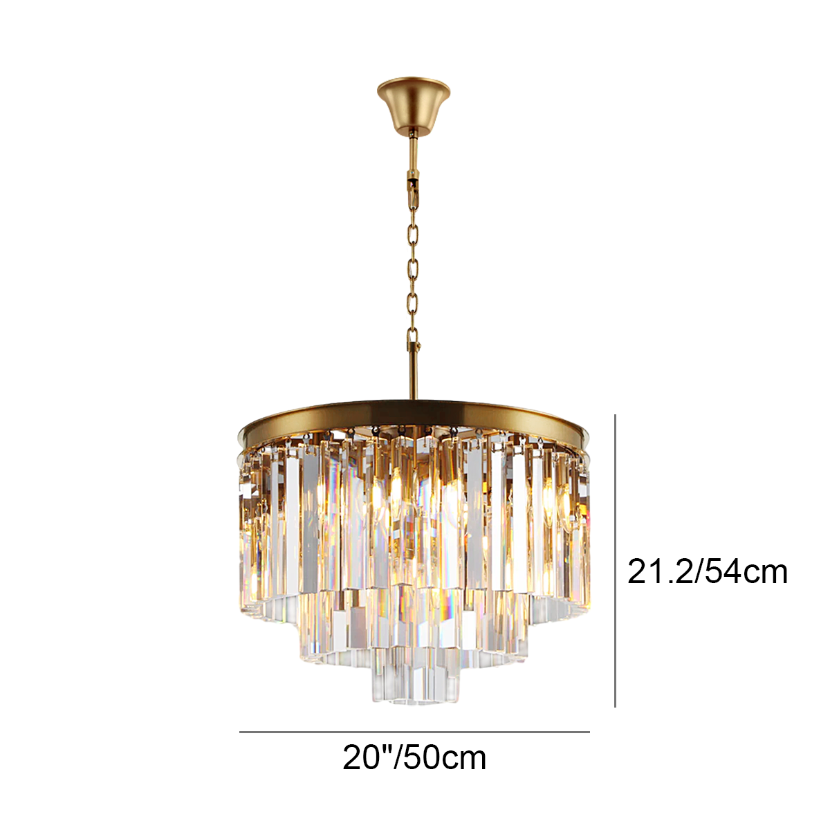 Odeon Crystal Multi-Layer Round Chandelier