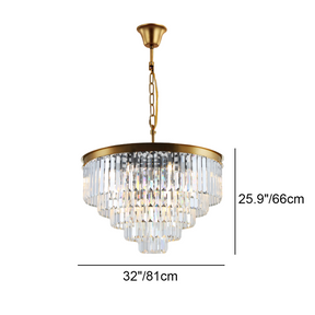 Odeon Crystal Multi-Layer Round Chandelier