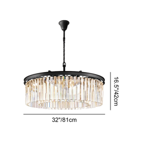 Odeon Crystal Round Chandelier 32"