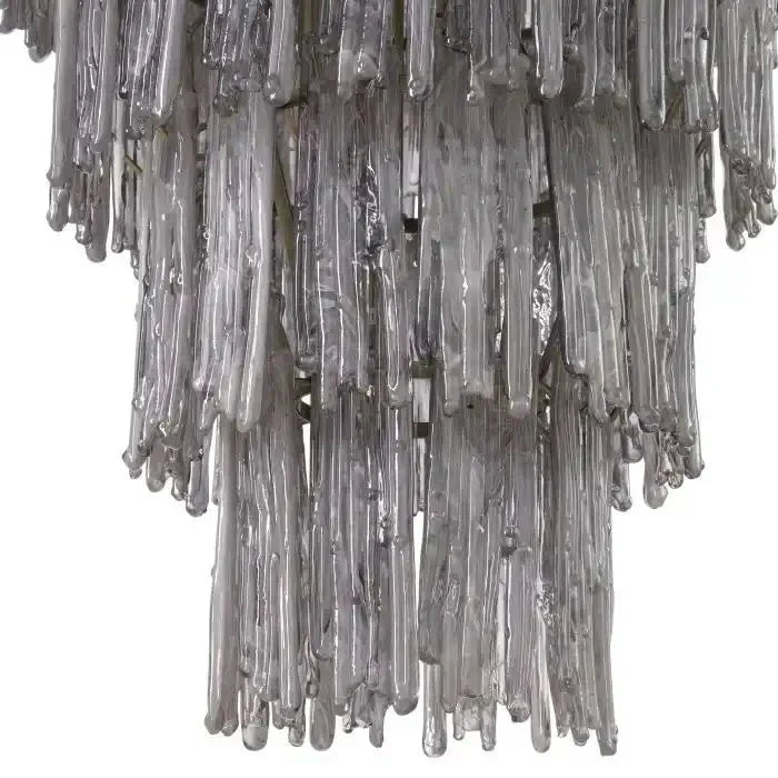 Saint Roch Modern Glass Chandelier Brass & Glass - Arialamps