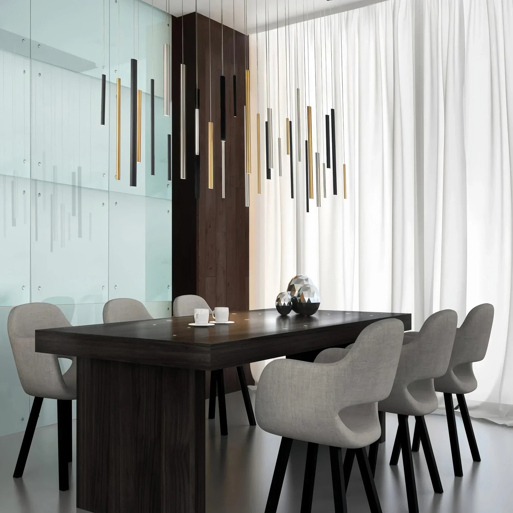 Santana Modern Linear Multi Light Pendant for Kitchen Island-