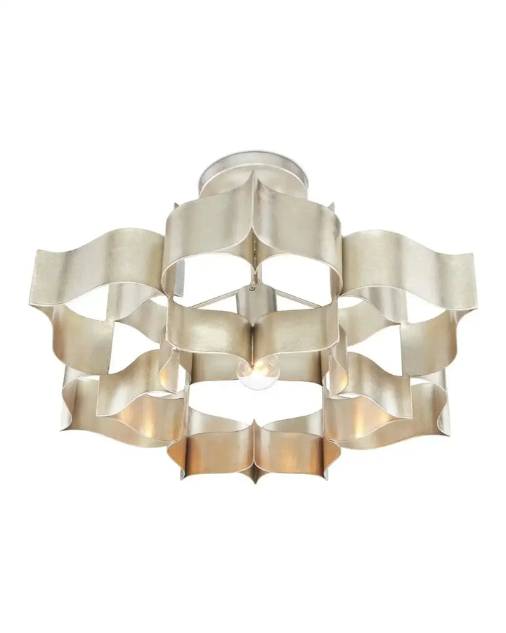 Silver leaf shape Chandelier For living room, bed room, Foyer Entryway - Arialamps