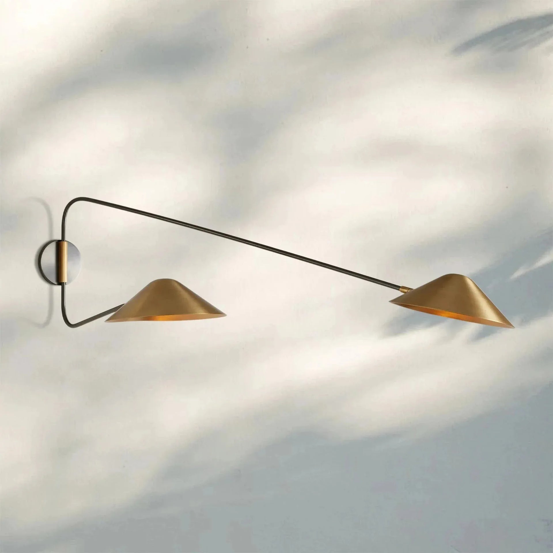 Simms Long Arm Double Wall Sconce - Arialamps