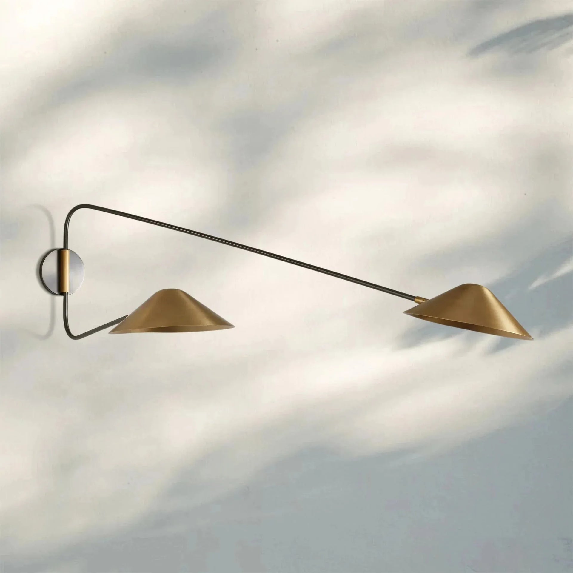 Simms Long Arm Double Wall Sconce - Arialamps