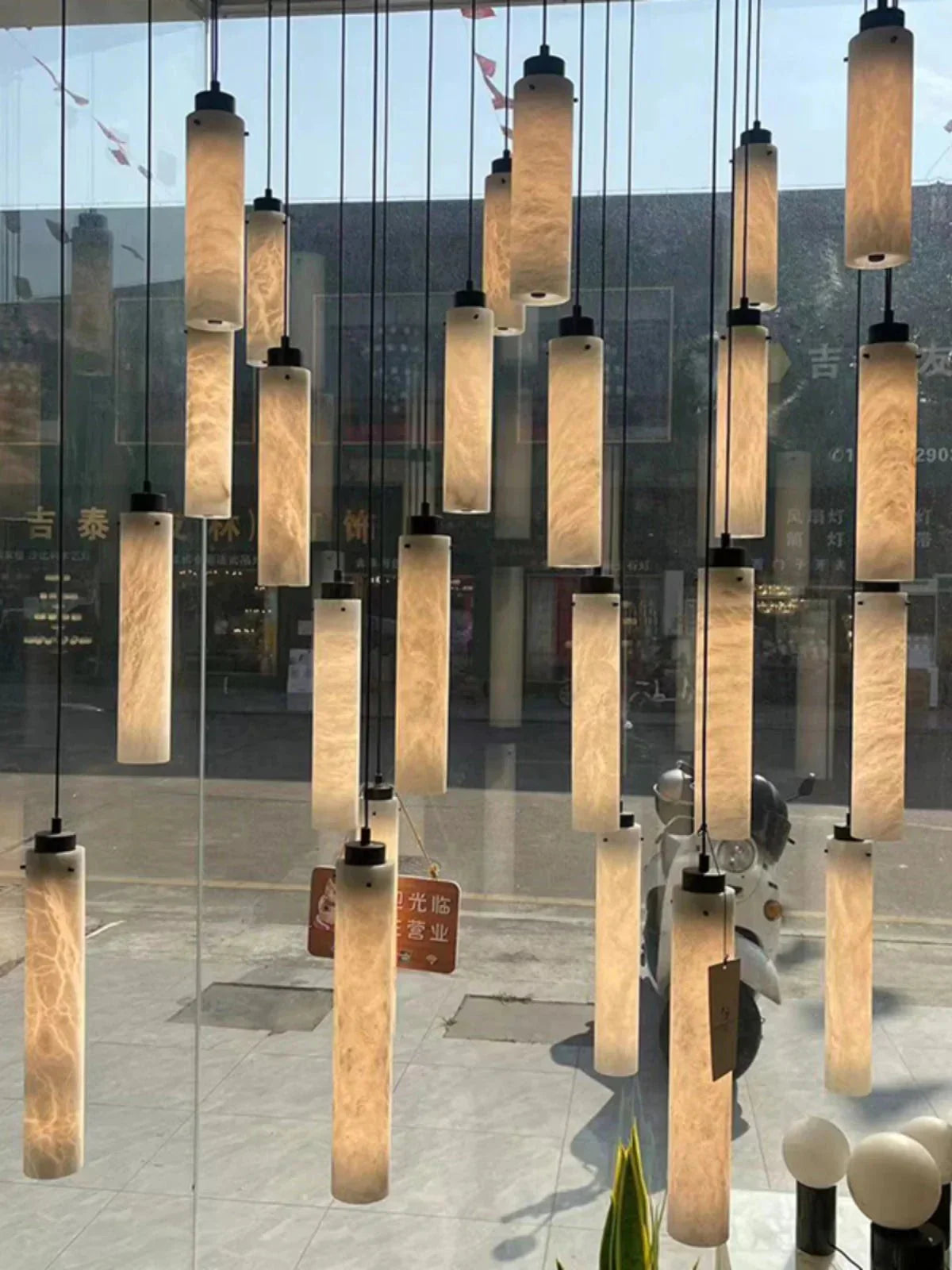 Simple marble pendant lamp - Arialamps