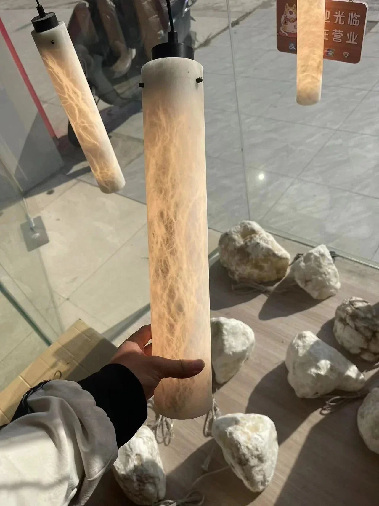 Simple marble pendant lamp - Arialamps