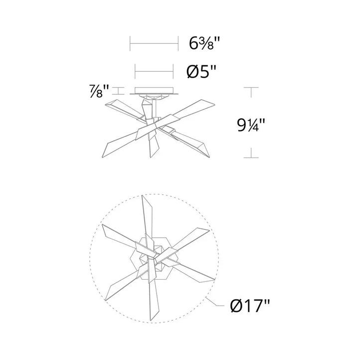 Solitude LED Semi Flush Mount Ceiling Light - Arialamps