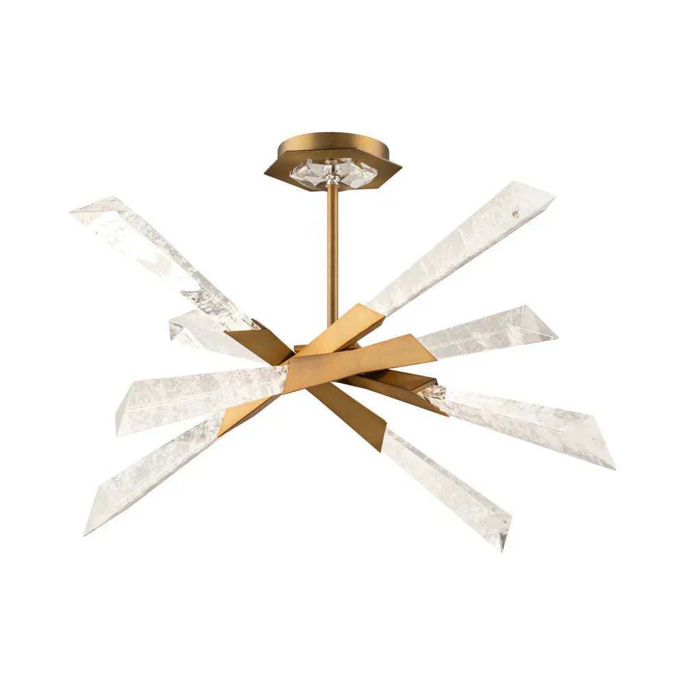 Solitude LED Semi Flush Mount Ceiling Light - Arialamps