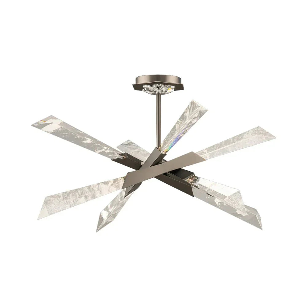 Solitude LED Semi Flush Mount Ceiling Light - Arialamps