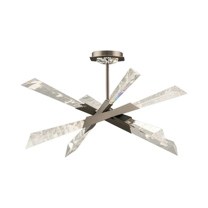 Solitude LED Semi Flush Mount Ceiling Light - Arialamps