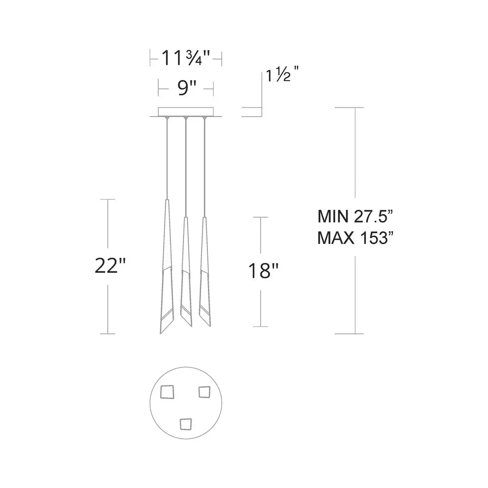 Solitude Round LED Multi Chandelier - Arialamps