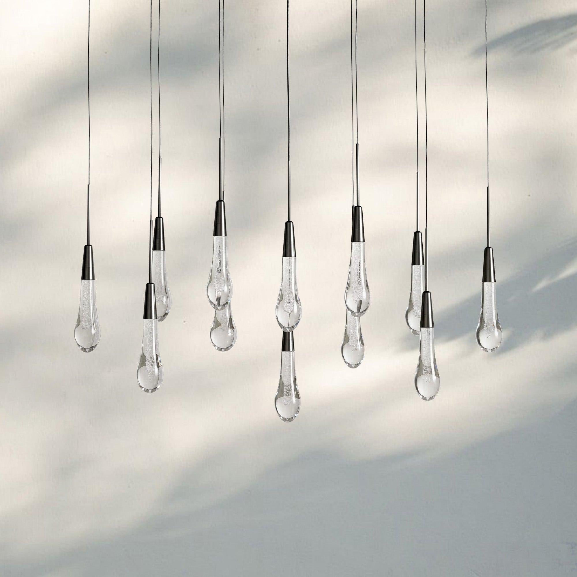 Solitaire Linear Chandelier 37"50"70"87"87"120"-37‘’-Bronze-