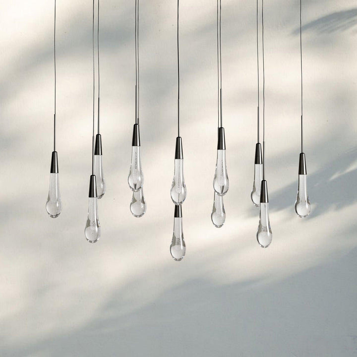 Solitaire Linear Chandelier 37"50"70"87"87"120"-37‘’-Bronze-