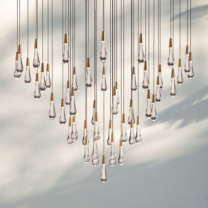 Solitaire Round Chandelier 17" 24" 36“ 58“-47-Light 58‘’-Brass-