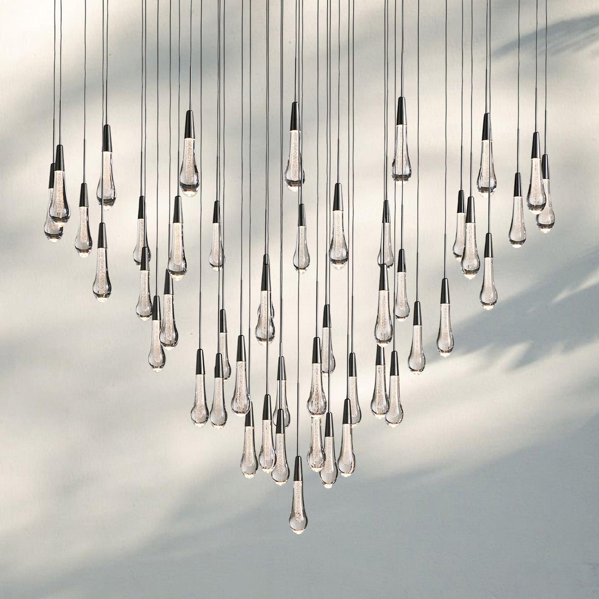 Solitaire Round Chandelier 17" 24" 36“ 58“-47-Light 58‘’-Bronze-