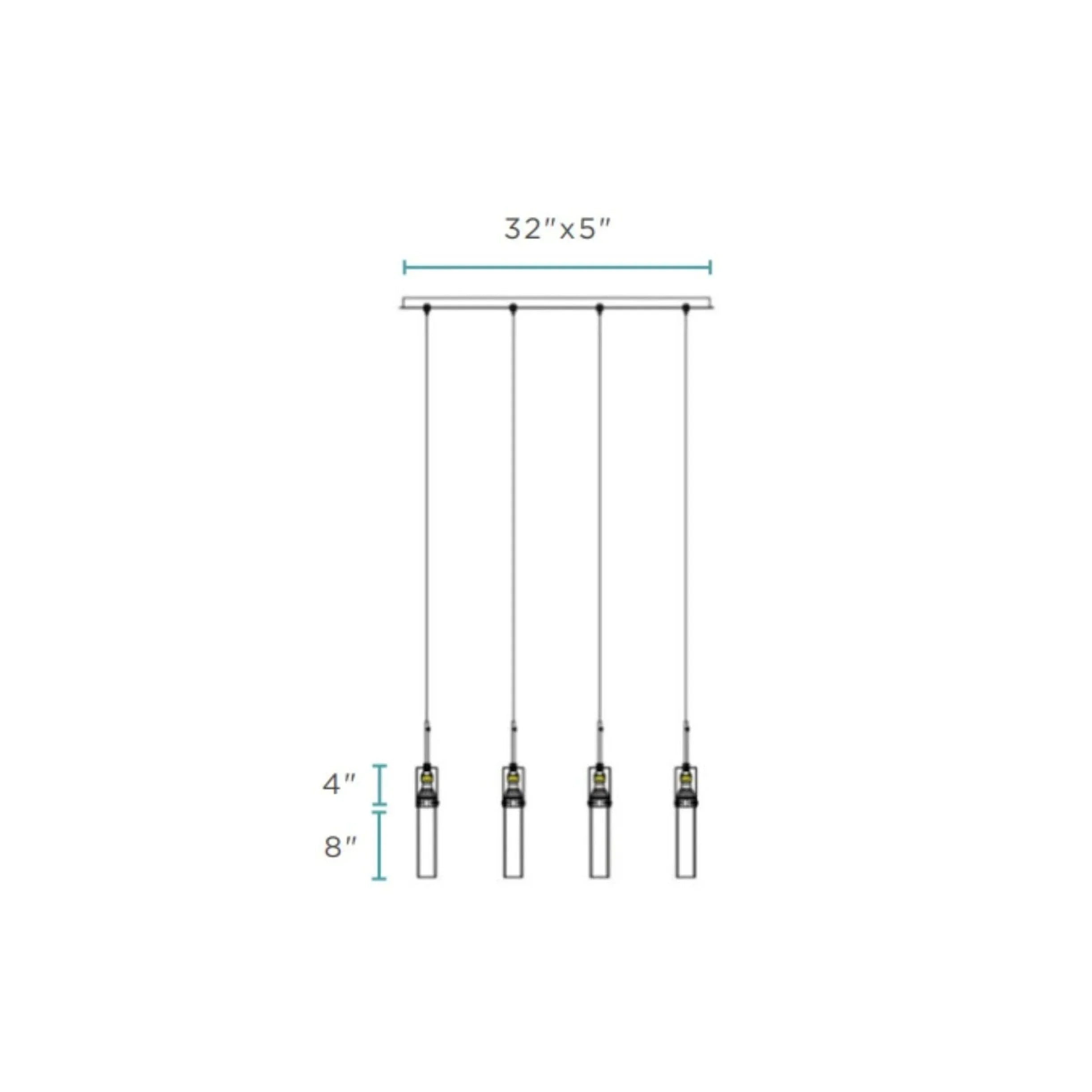 Sparkling Night Chandelier 4 Lights - Arialamps