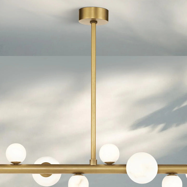 Stylox Linear Alabaster Ball Chandelier-chandeliers for dining room,chandeliers for stairways,chandeliers for foyer,chandeliers for bedrooms,chandeliers for kitchen,chandeliers for living room-Arialamps