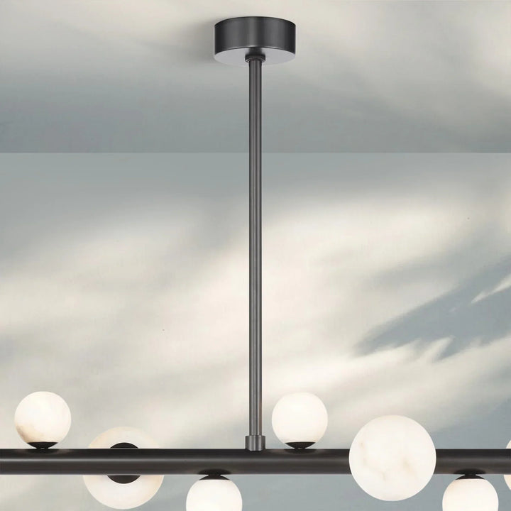 Stylox Linear Alabaster Ball Chandelier-chandeliers for dining room,chandeliers for stairways,chandeliers for foyer,chandeliers for bedrooms,chandeliers for kitchen,chandeliers for living room-Arialamps