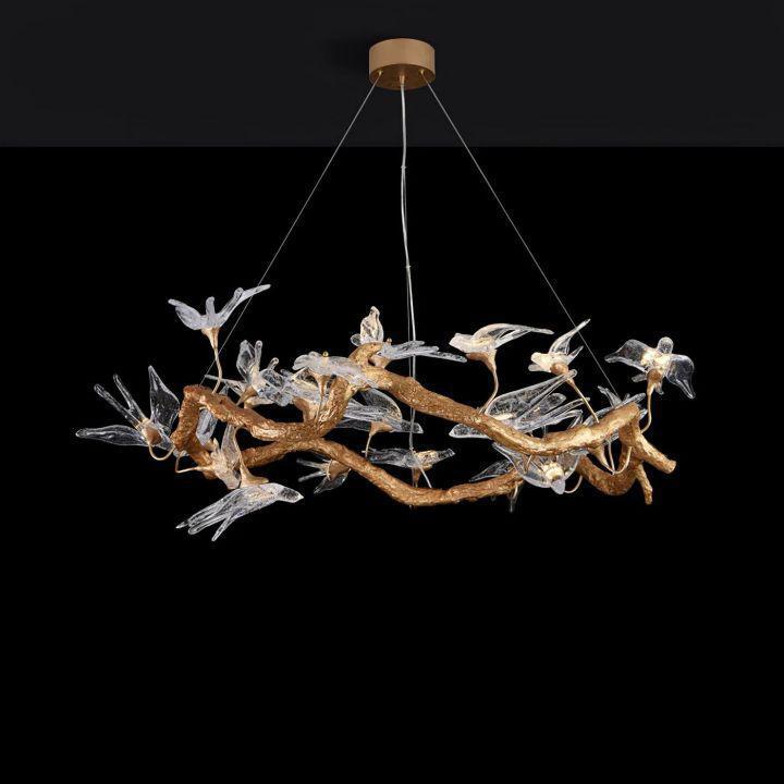 Swallow Branch Chandelier-chandeliers for dining room,chandeliers for stairways,chandeliers for foyer,chandeliers for bedrooms,chandeliers for kitchen,chandeliers for living room-Arialamps