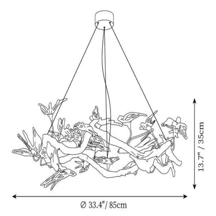 Swallow Branch Chandelier-chandeliers for dining room,chandeliers for stairways,chandeliers for foyer,chandeliers for bedrooms,chandeliers for kitchen,chandeliers for living room-Arialamps