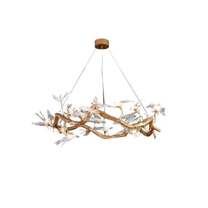 Swallow Branch Chandelier-chandeliers for dining room,chandeliers for stairways,chandeliers for foyer,chandeliers for bedrooms,chandeliers for kitchen,chandeliers for living room-Size: Dia 25.5″(65cm) x H 13.7″ (35cm)-Warm Light-Arialamps
