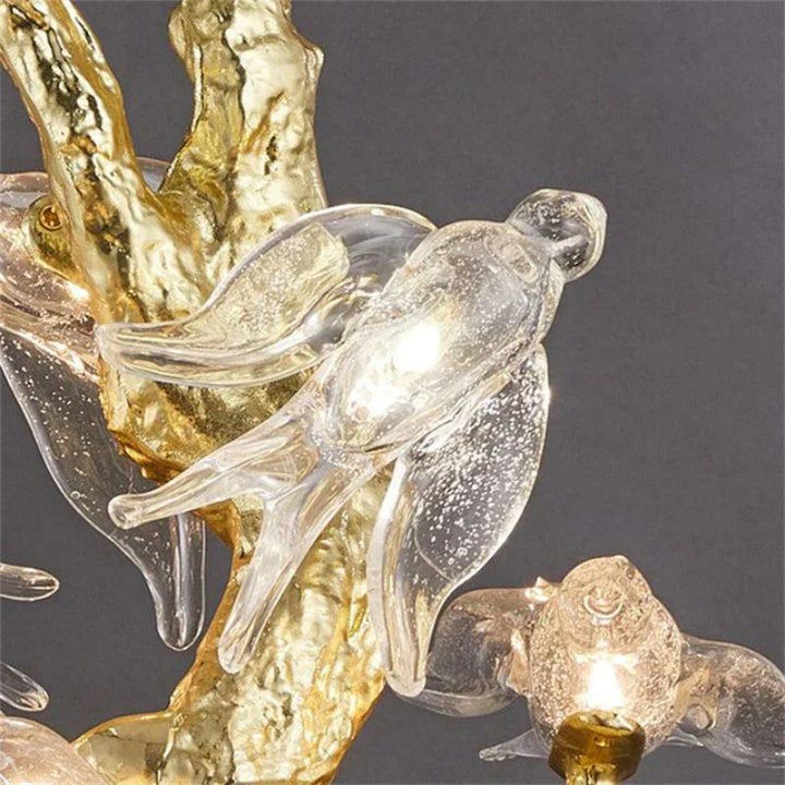 Swallow Glass Long Tree Branch Chandelier-chandeliers for dining room,chandeliers for stairways,chandeliers for foyer,chandeliers for bedrooms,chandeliers for kitchen,chandeliers for living room-Arialamps