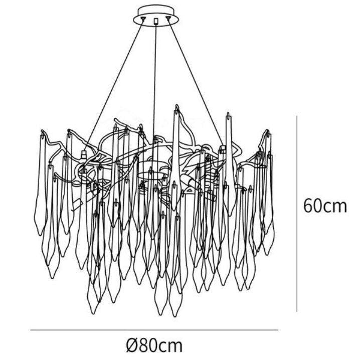 Teardrop Crystal Chandelier-chandeliers for dining room,chandeliers for stairways,chandeliers for foyer,chandeliers for bedrooms,chandeliers for kitchen,chandeliers for living room-Arialamps