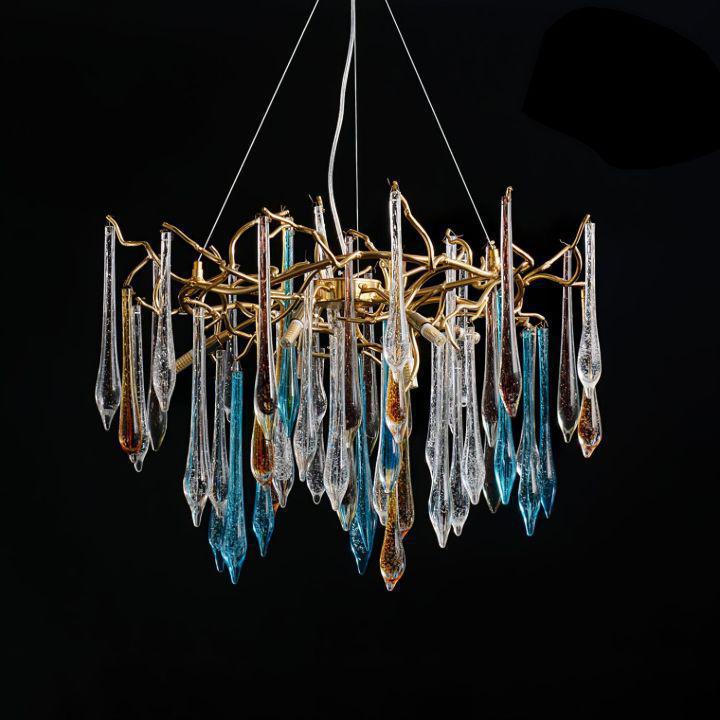Teardrop Crystal Chandelier-chandeliers for dining room,chandeliers for stairways,chandeliers for foyer,chandeliers for bedrooms,chandeliers for kitchen,chandeliers for living room-Dia 31.5″(80cm) x H 23.6″(60cm)-Arialamps