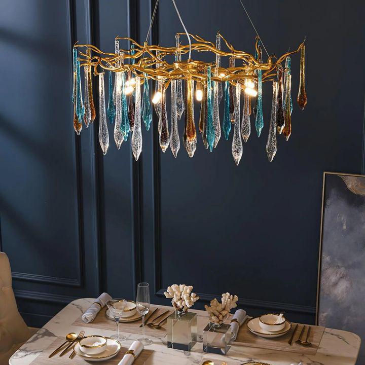 Teardrop Crystal Chandelier-chandeliers for dining room,chandeliers for stairways,chandeliers for foyer,chandeliers for bedrooms,chandeliers for kitchen,chandeliers for living room-Arialamps