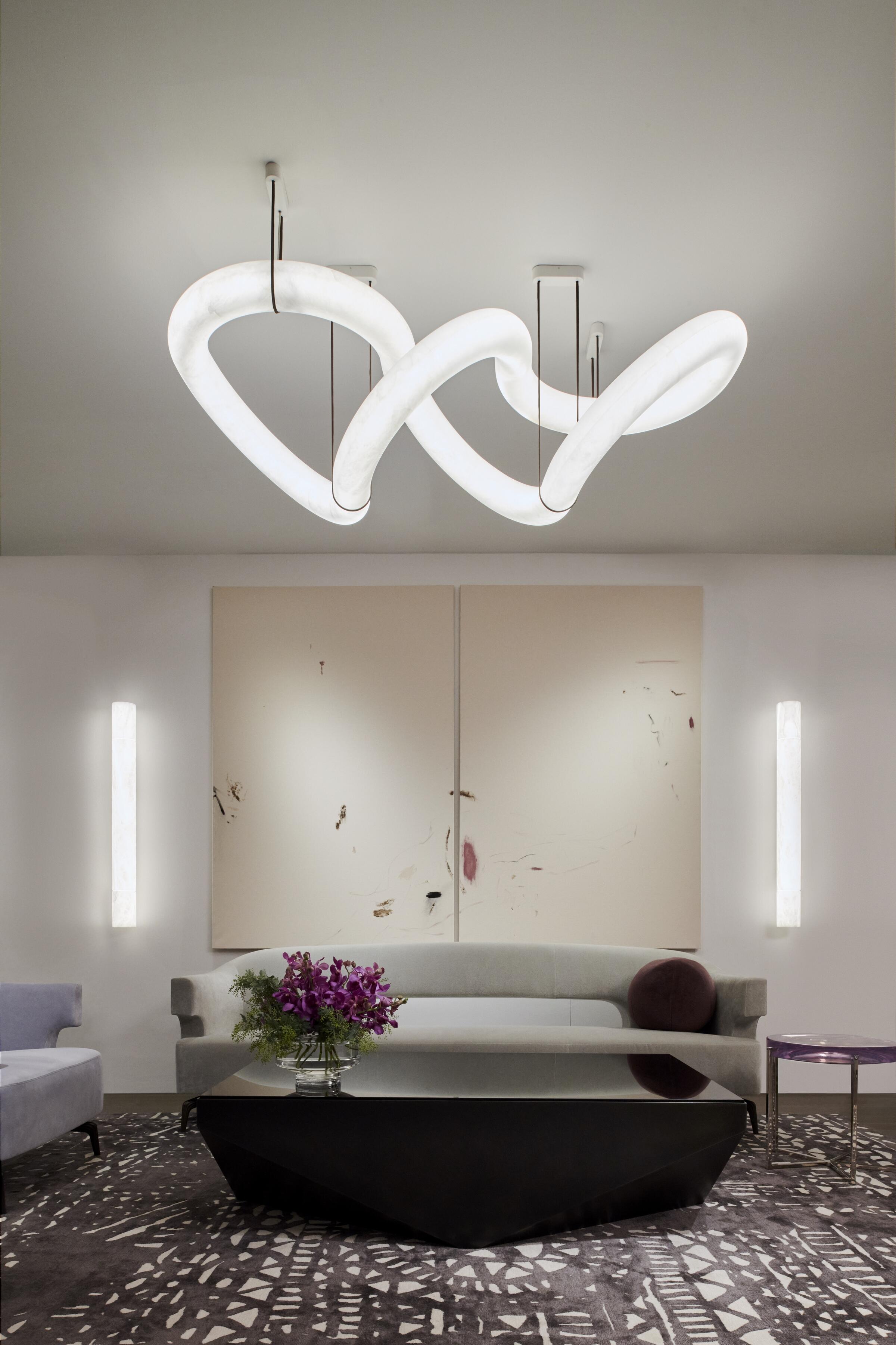 Venus Modern Linear Alabaster Wall Sconce 3'' 4.7''-Arialamps