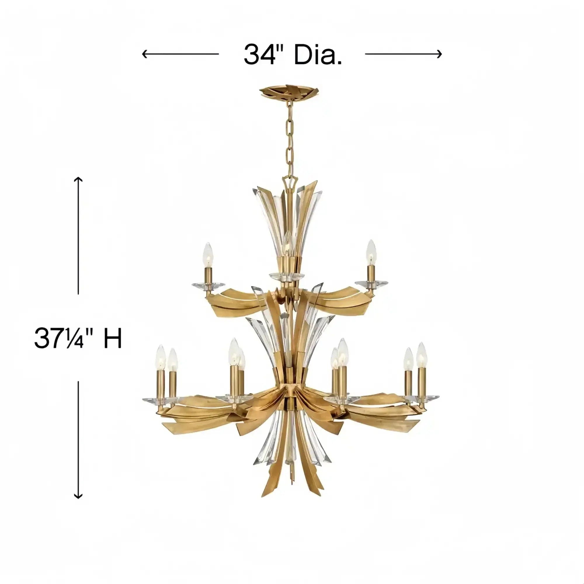 Vida Medium Multi Tier Chandelier - Arialamps