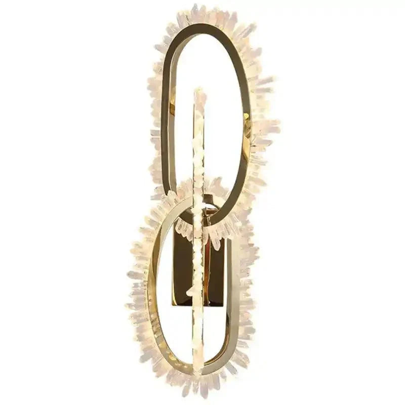 Wesley Modern Rock Crystal Wall Sconce - Arialamps