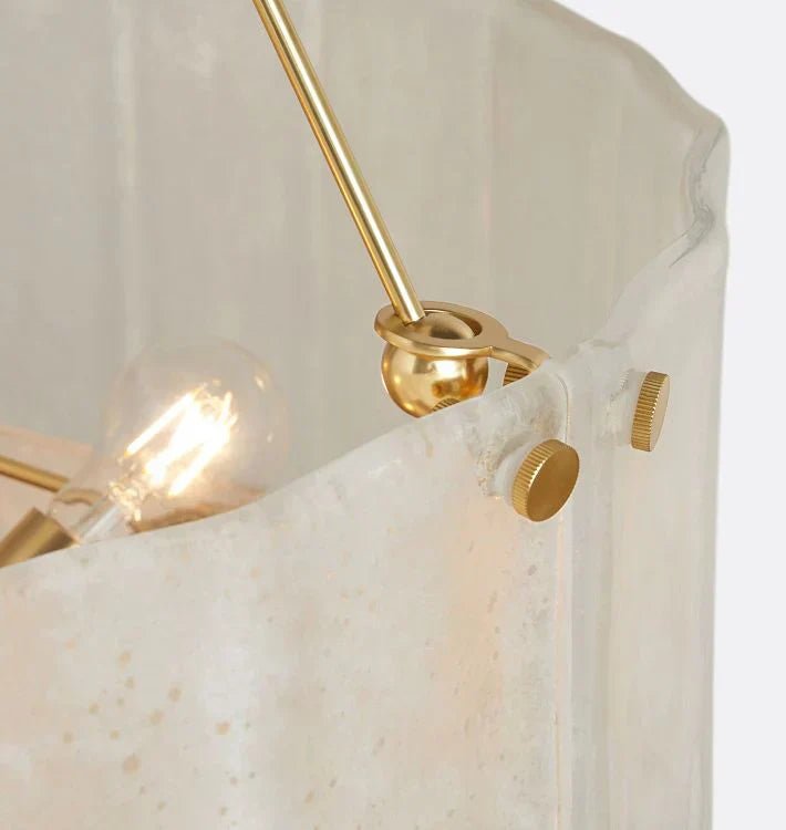 Willamette Glass Round Chandelier 2-Tier 32''-Arialamps
