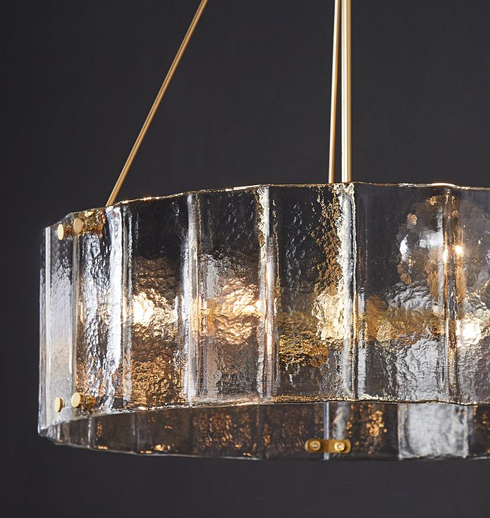 Willamette Glass Round Chandelier 32"-Arialamps