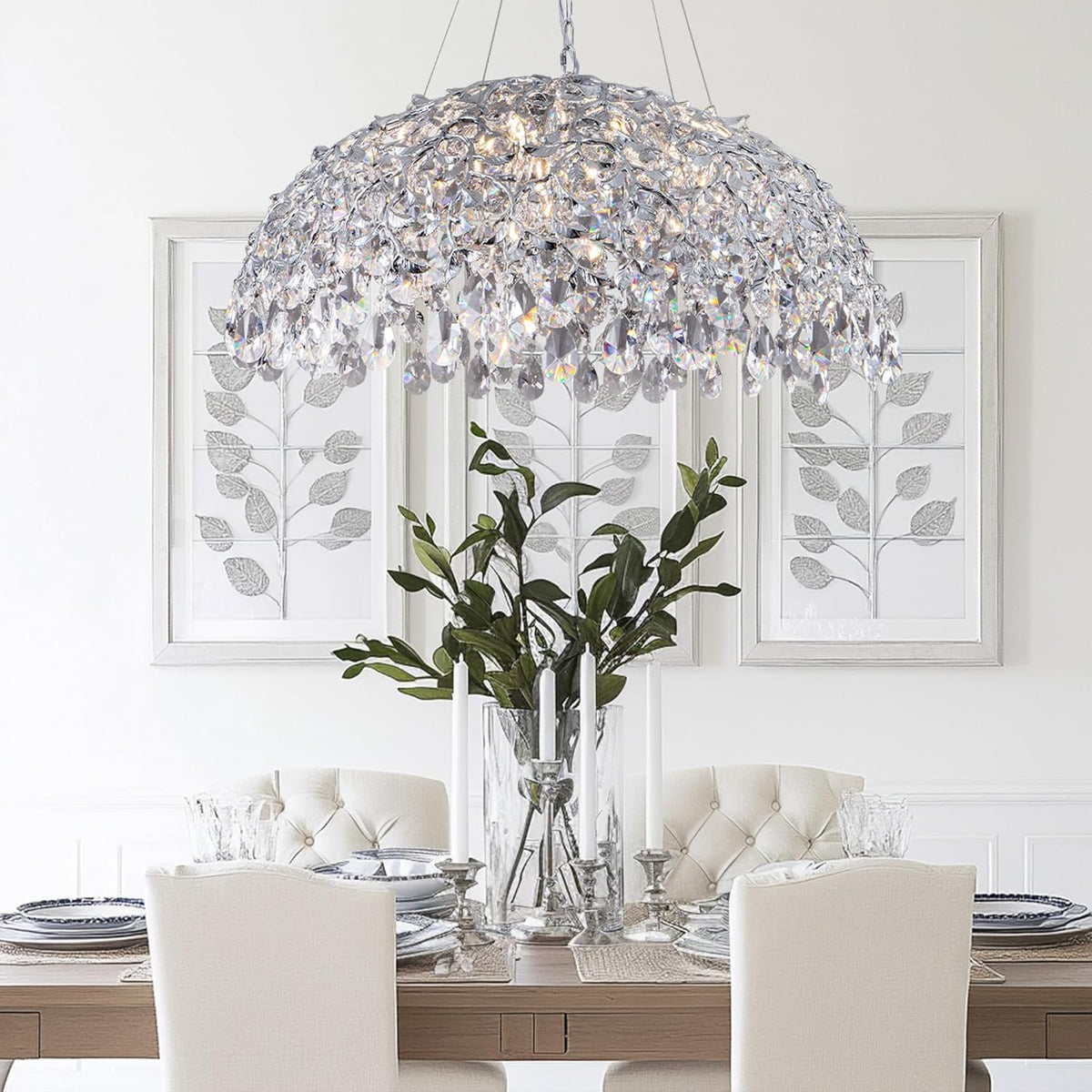 Veznor Round Crystal Chandelier